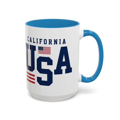 USA California Coffee Mug — Patriotic Accent 11/15oz