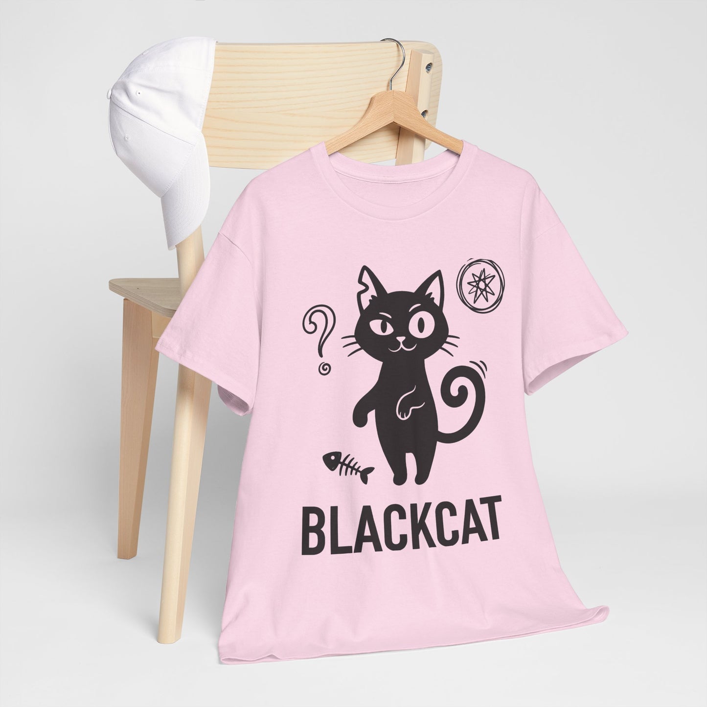 Black Cat Graphic Tee — Cute Cartoon Kitty T-Shirt