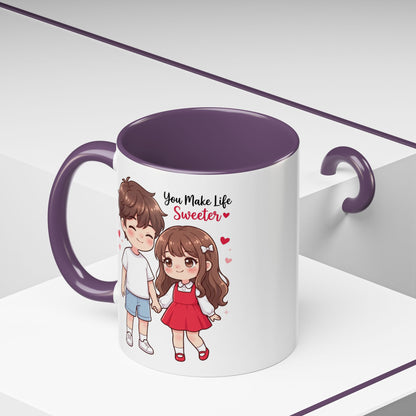 You Make Life Sweeter Couple Coffee Mug