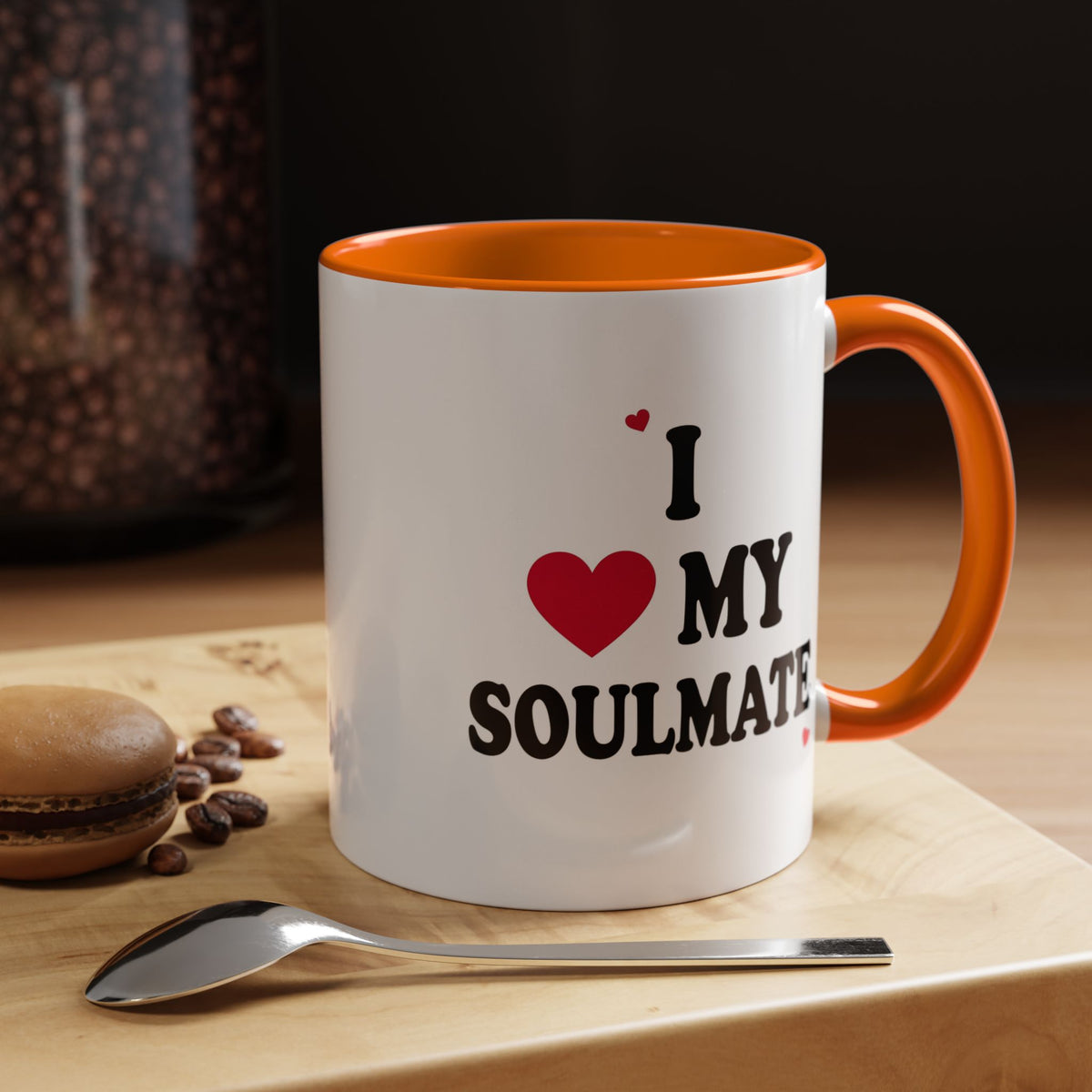 I Love My Soulmate Accent Coffee Mug