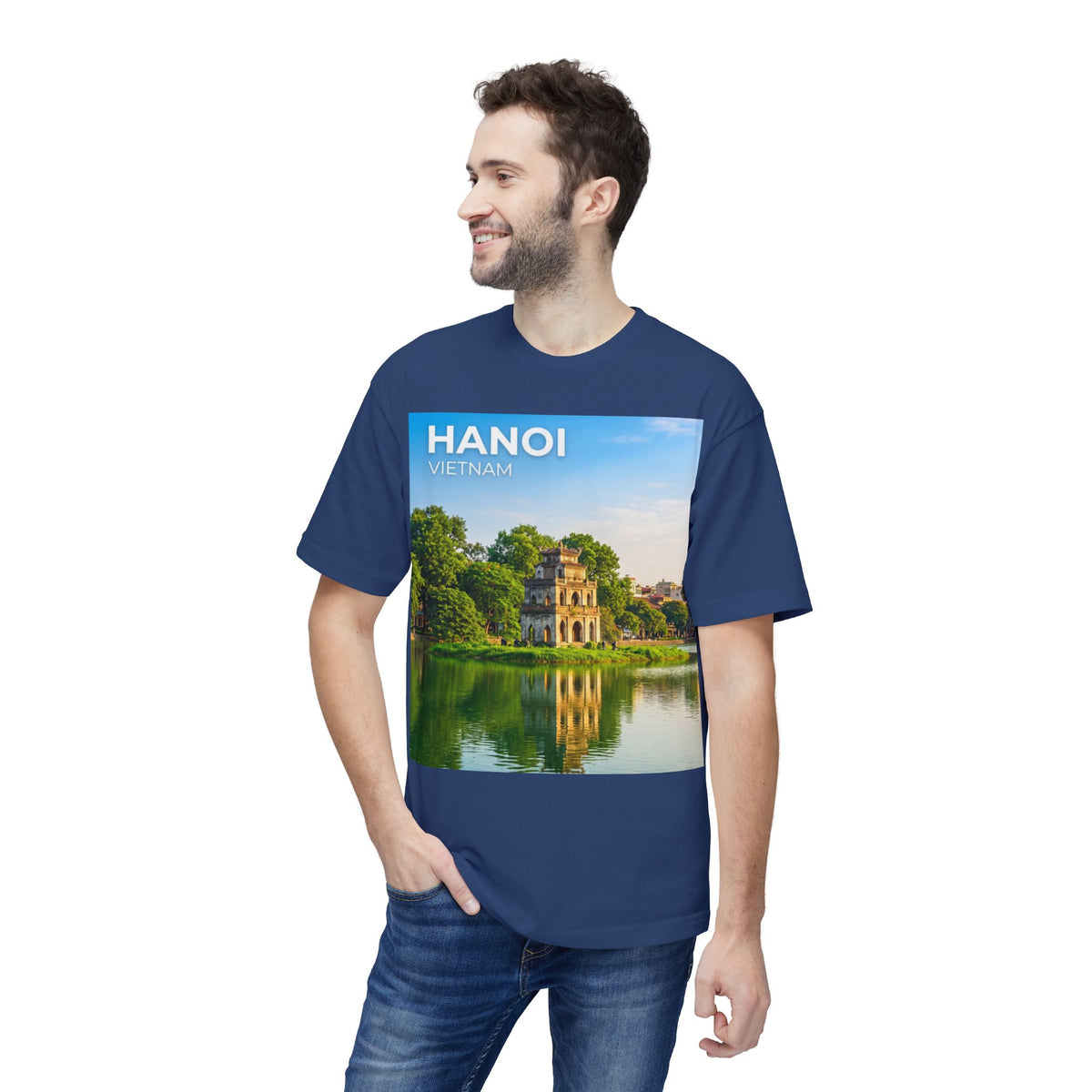 Hanoi Vietnam Travel T-Shirt – Hoan Kiem Lake Temple Photo Tee