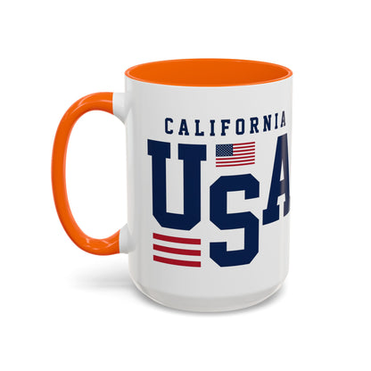 USA California Coffee Mug — Patriotic Accent 11/15oz