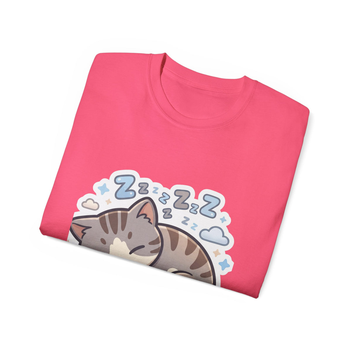 Sleeping Kitty T-Shirt — Cute Sleeping Cat Design (Zzz)