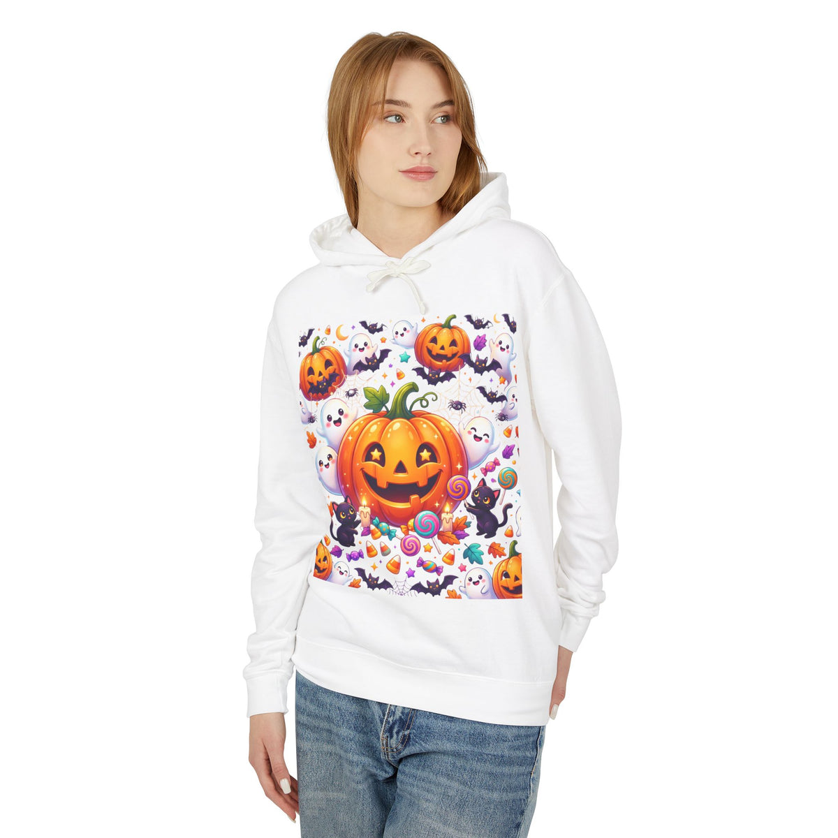 Halloween Pumpkin Hoodie — Cute Jack-o'-Lantern Candy Pattern