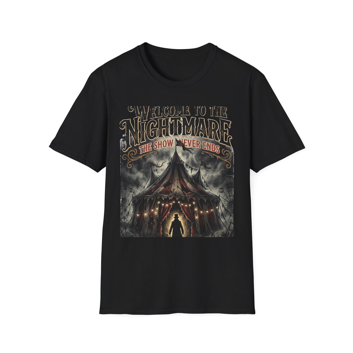 Welcome to the Nightmare T-Shirt — Horror Carnival Graphic Tee