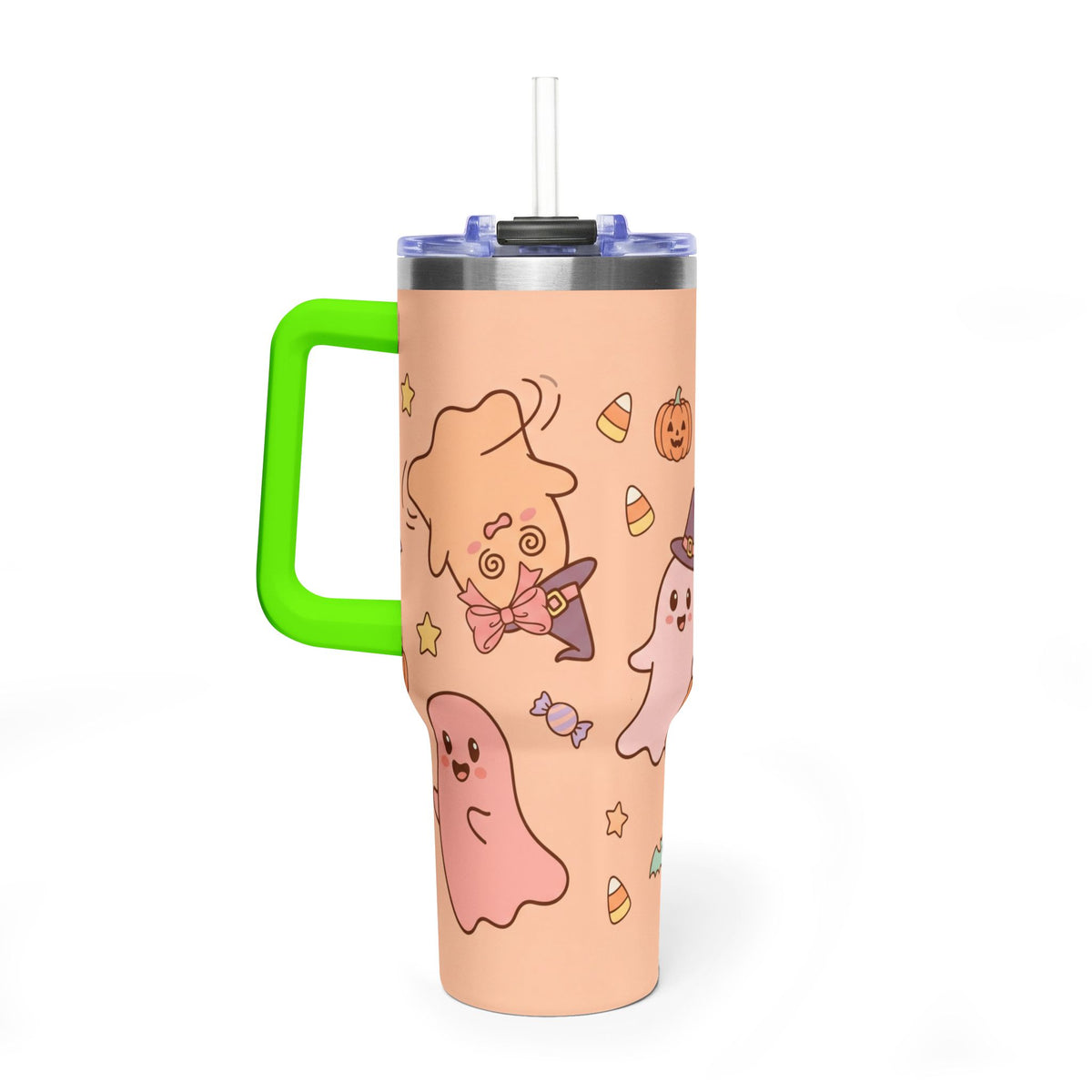 40oz Halloween Ghosts & Pumpkins Thermal Tumbler