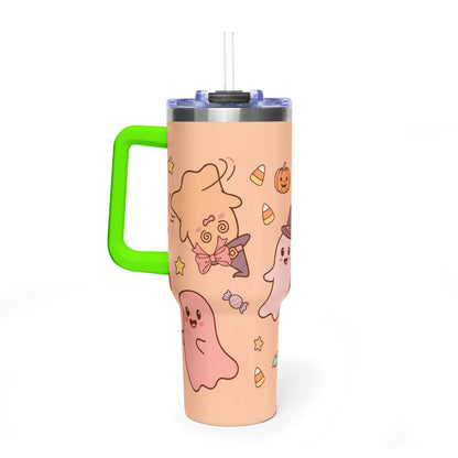 40oz Halloween Ghosts & Pumpkins Thermal Tumbler