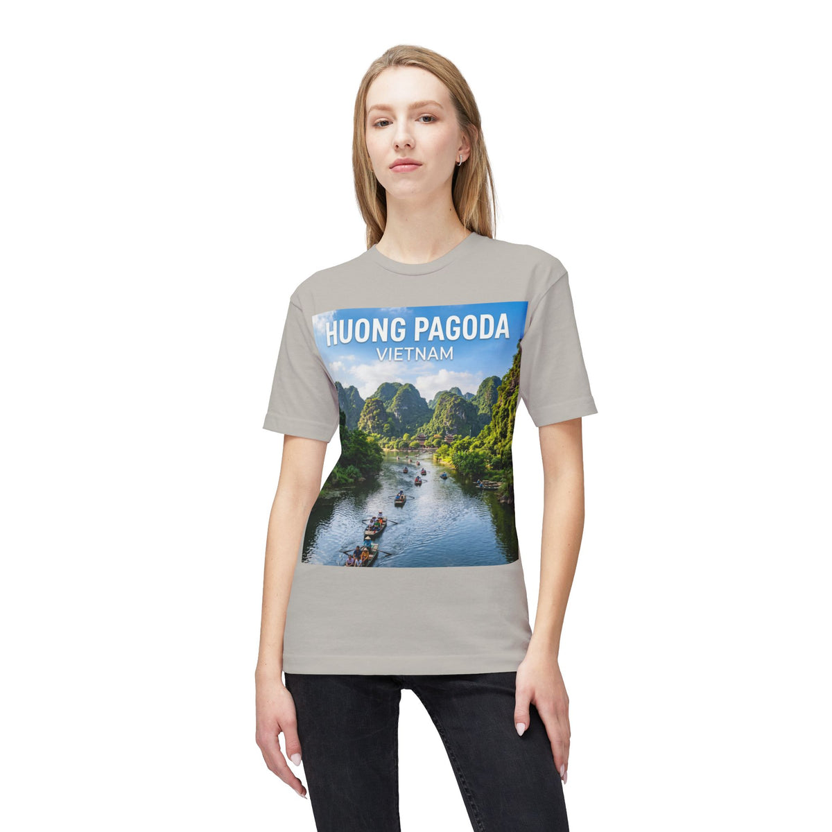 Huong Pagoda Vietnam T-Shirt — Scenic Ninh Binh River Travel Tee