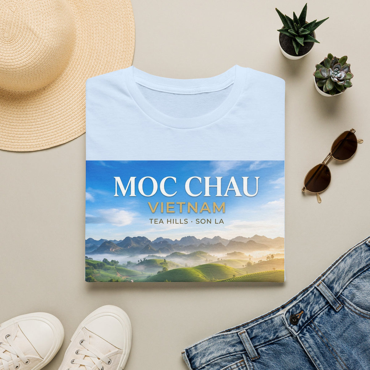 Moc Chau Vietnam Tee – Tea Hills of Son La Scenic Travel T-Shirt
