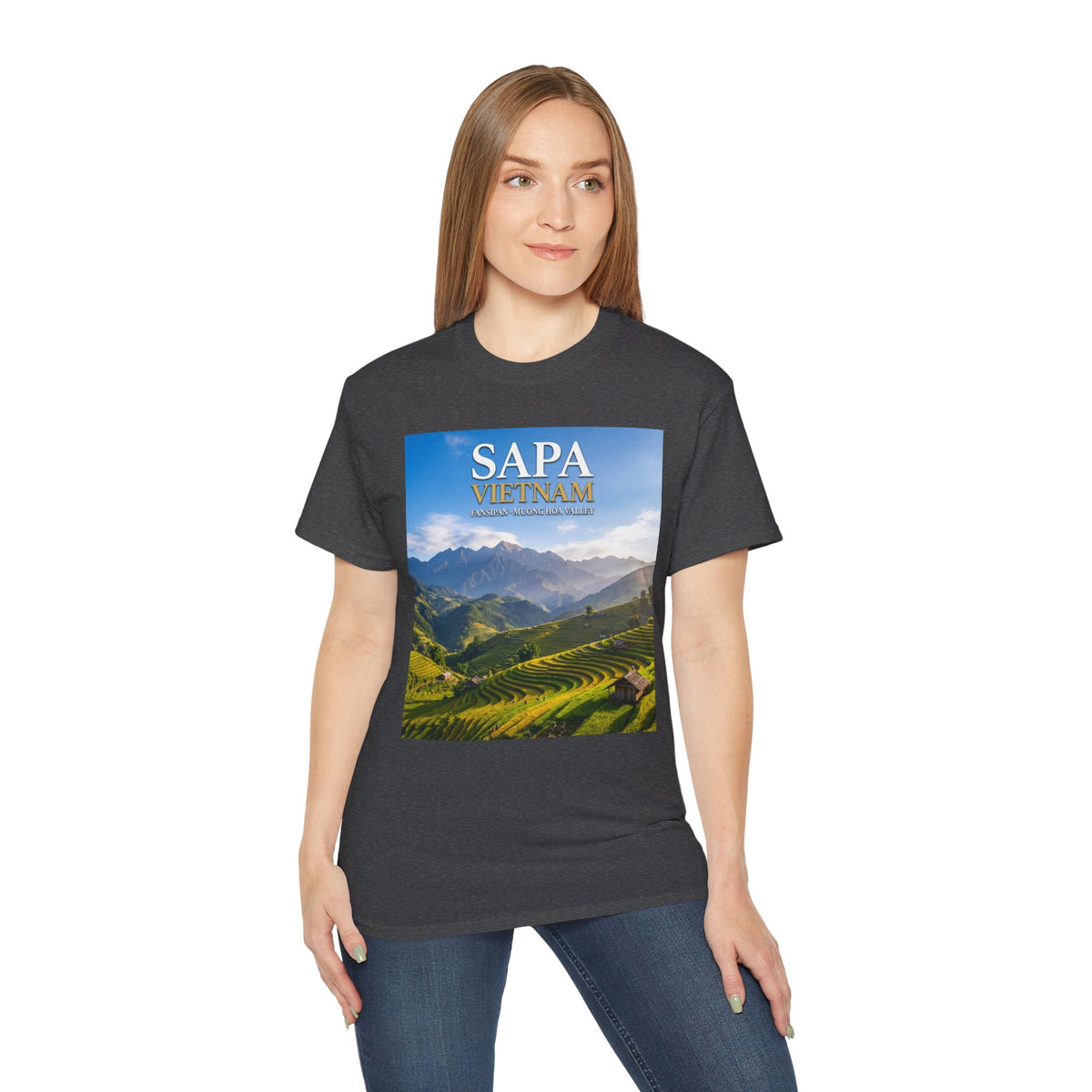 Sapa Vietnam Scenic Tee — Terraced Rice Field Travel T‑Shirt