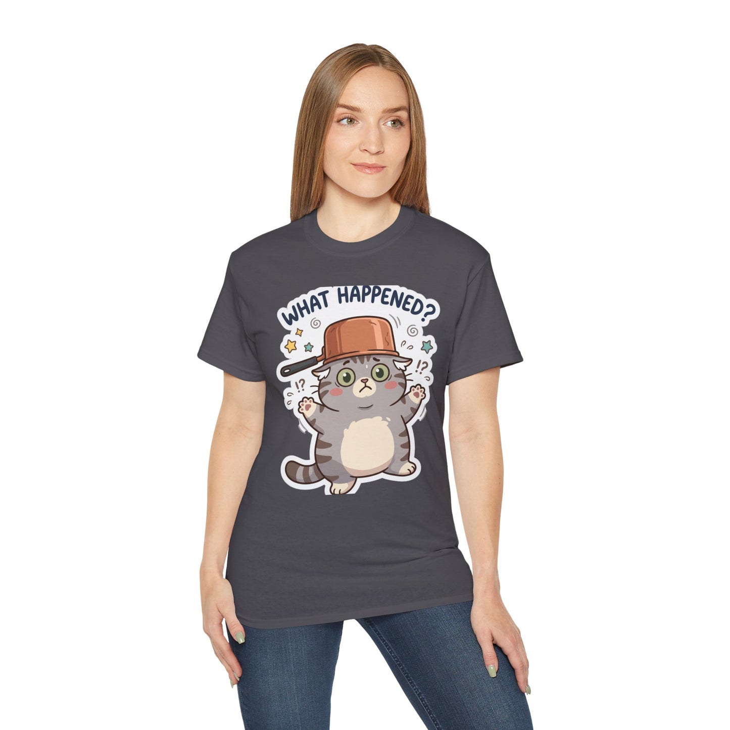 What Happened? Cute Kitten Graphic Tee