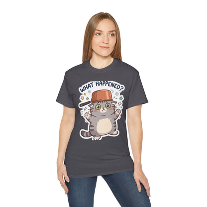 What Happened? Cute Kitten Graphic Tee