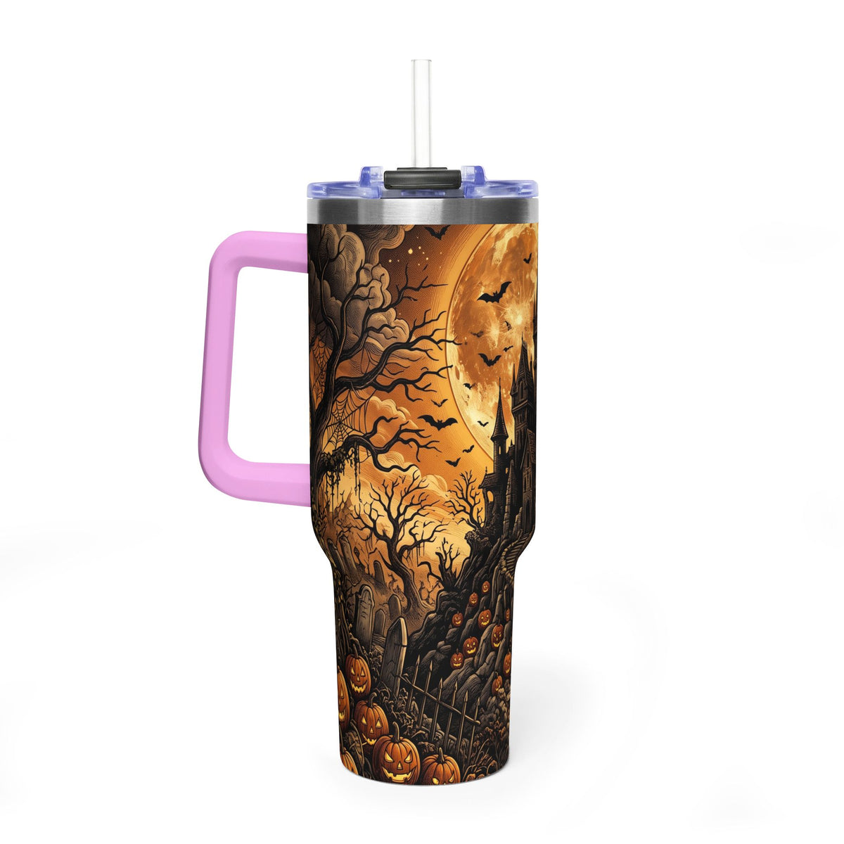 40oz Gothic Haunted Castle Halloween Tumbler