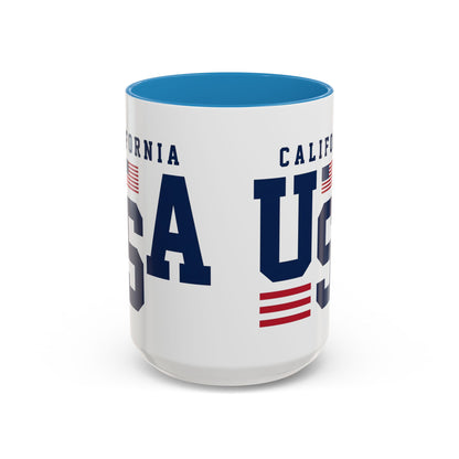 USA California Coffee Mug — Patriotic Accent 11/15oz