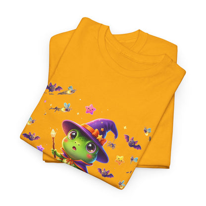 Cute Witch Frog T‑Shirt — Magical Mushroom Halloween Tee