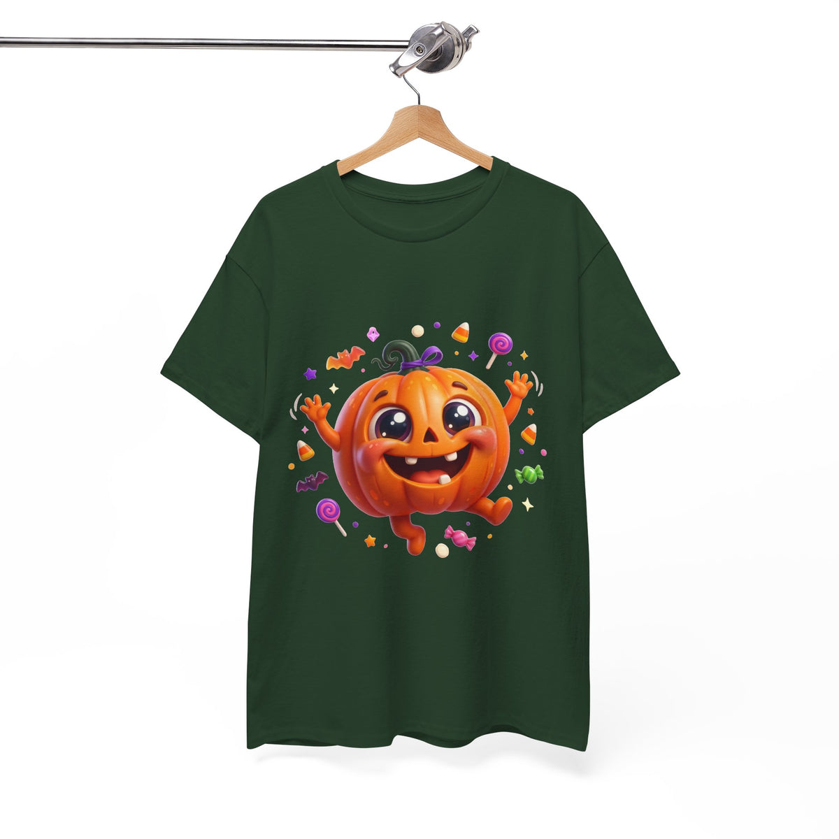 Halloween Pumpkin T‑Shirt — Happy Jack-O'-Lantern Candy Graphic Tee
