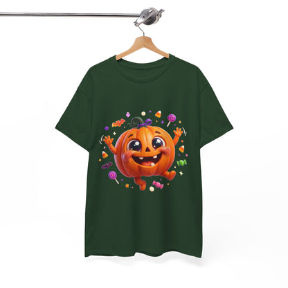 Halloween Pumpkin T‑Shirt — Happy Jack-O'-Lantern Candy Graphic Tee