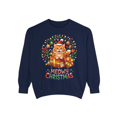 Meowy Christmas Cat Sweatshirt