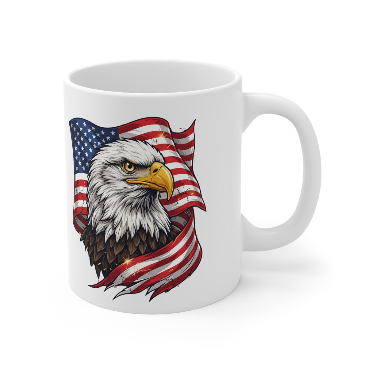 American Eagle Flag Coffee Mug — Patriotic 11oz & 15oz Ceramic Mug