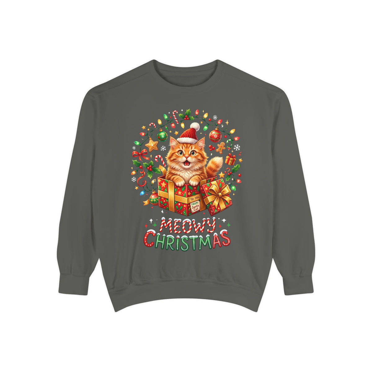 Meowy Christmas Cat Sweatshirt