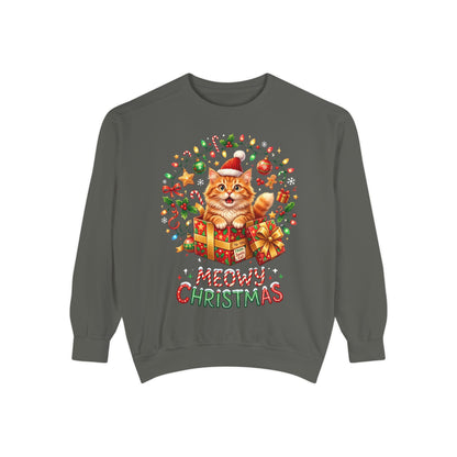 Meowy Christmas Cat Sweatshirt