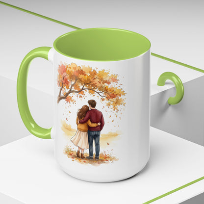Autumn Couple Under Tree Coffee Mug
