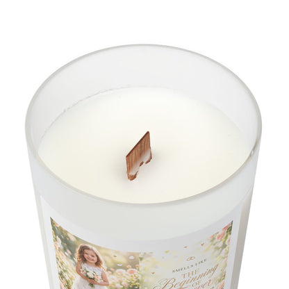 Frosted Glass Candle — 'The Beginning of Forever' Floral Scented 11oz