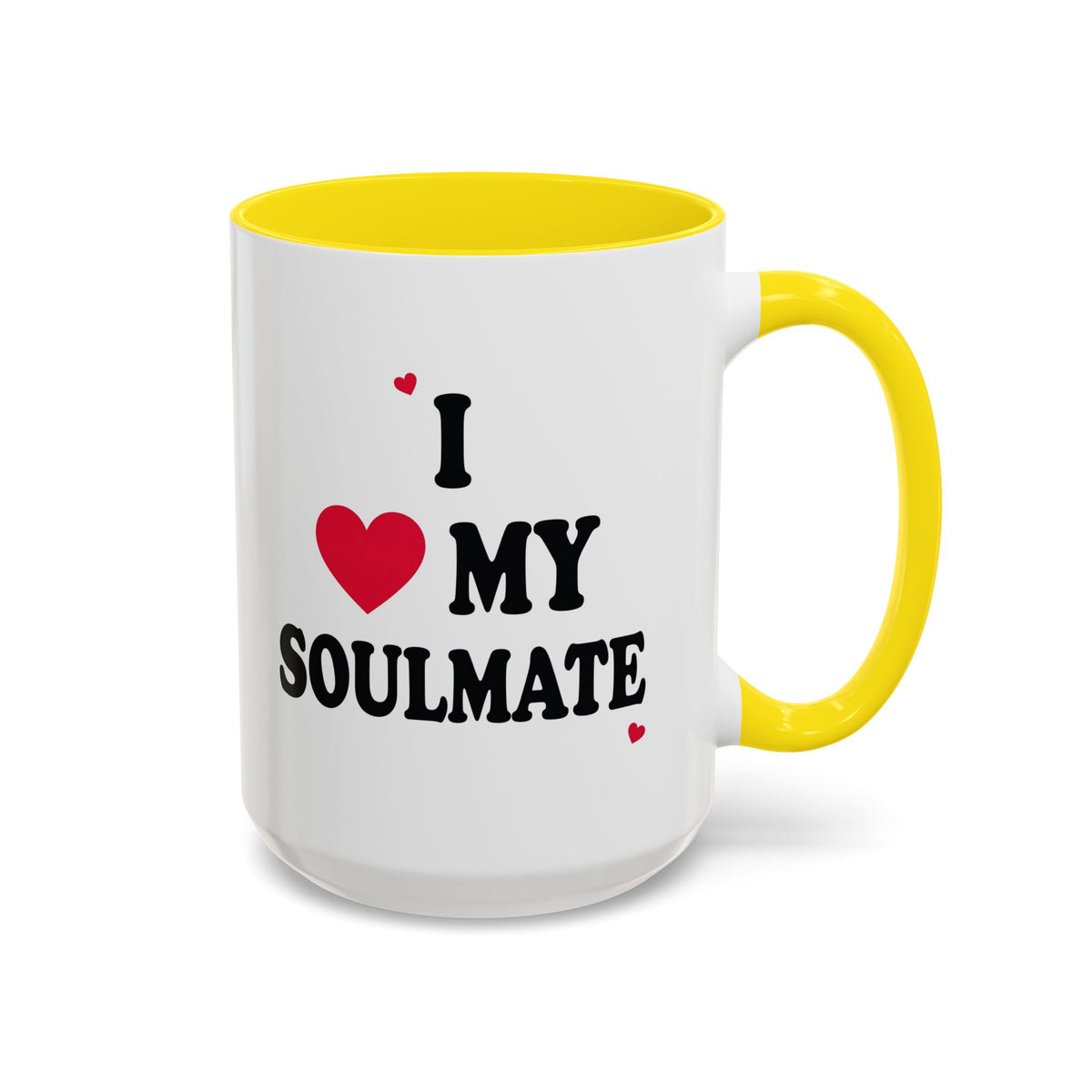 I Love My Soulmate Accent Coffee Mug