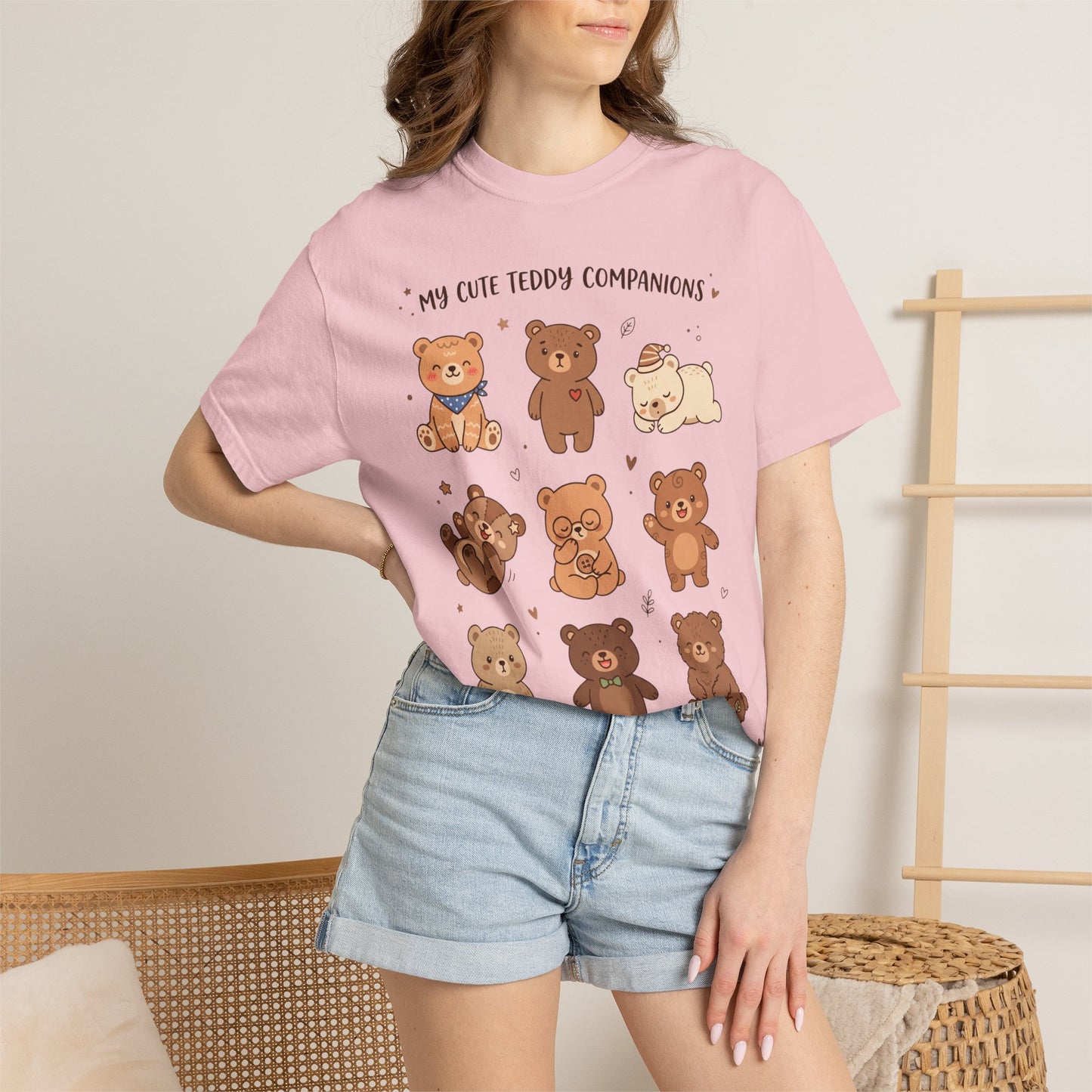 T-Shirt — Cute Teddy Companions Graphic Tee ("My Cute Teddy Companions — Little Warm & Cozy Friends")