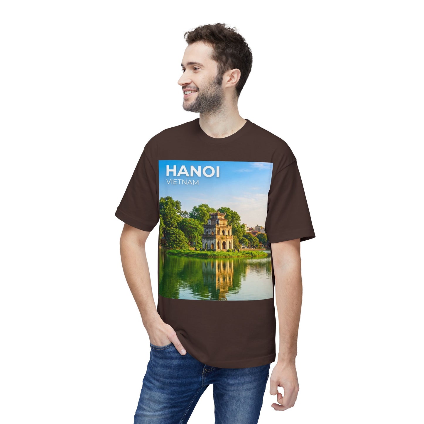 Hanoi Vietnam Travel T-Shirt – Hoan Kiem Lake Temple Photo Tee