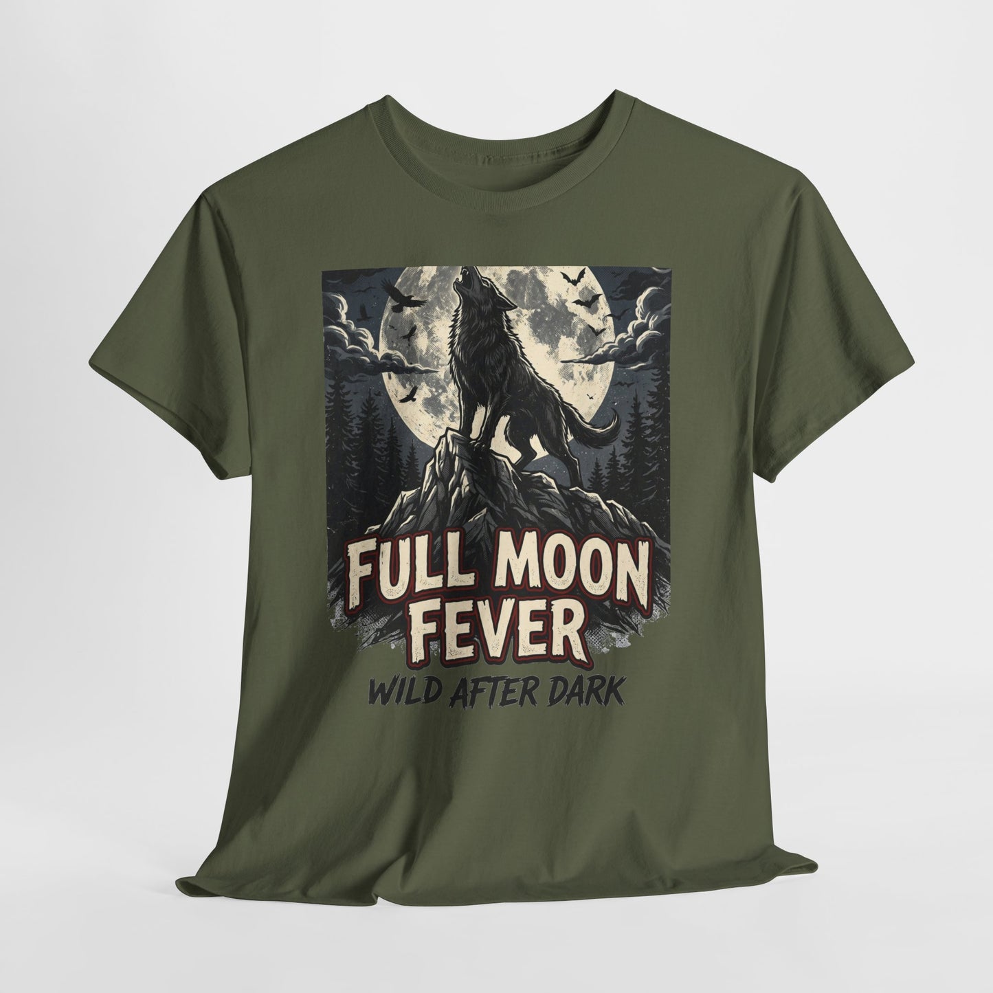 Full Moon Fever Wolf T-Shirt — 'Wild After Dark' Graphic Tee