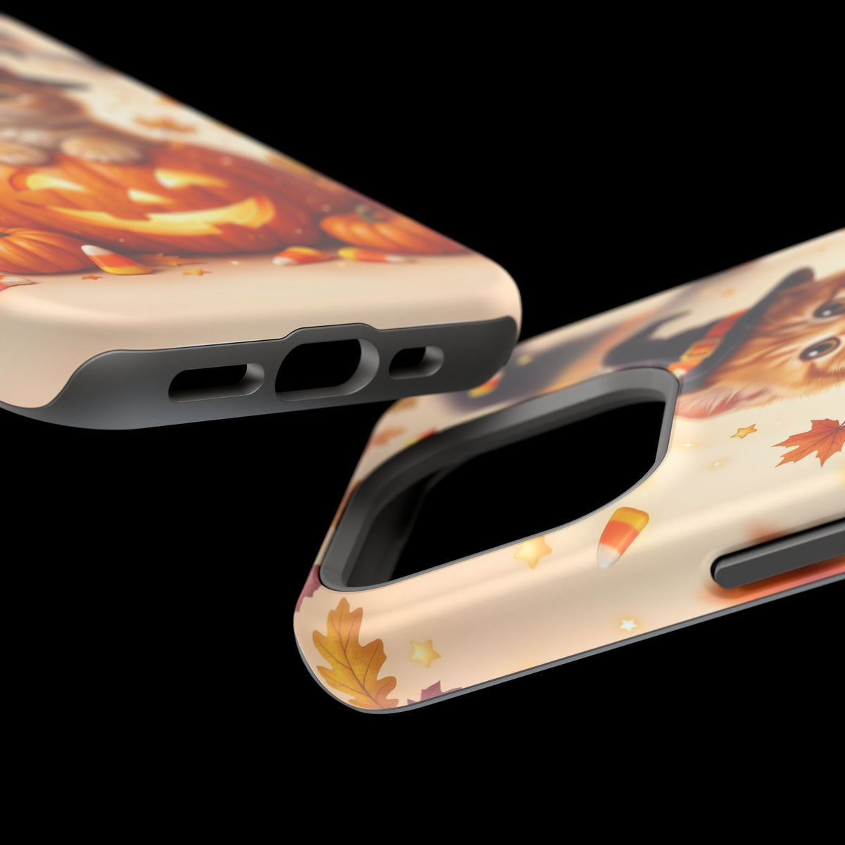 Halloween Kitten Pumpkin Phone Case — Magnetic Impact-Resistant
