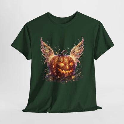 Halloween Pumpkin Tee — Winged Jack-O'-Lantern Graphic Shirt