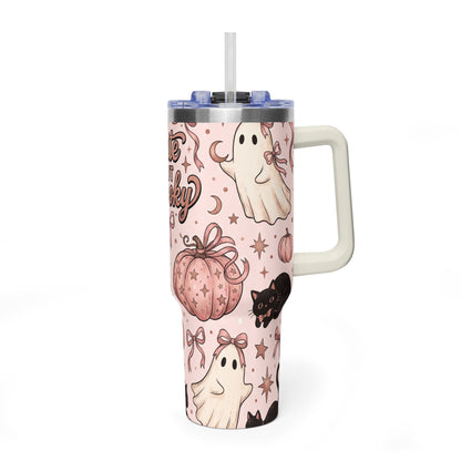 Cute But Spooky Ghosts & Pumpkins 40oz Tumbler