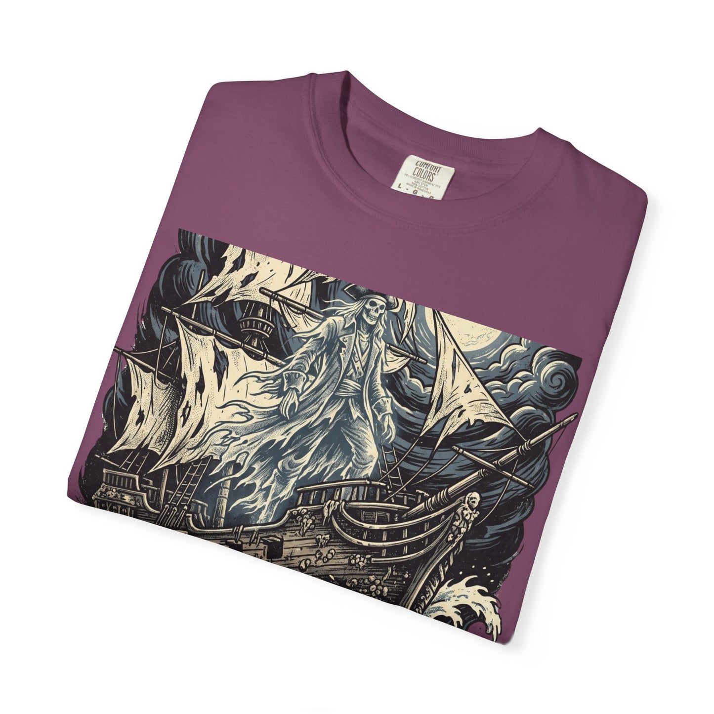 Sail Into Darkness Graphic T-Shirt — Gothic Pirate Skull Crew Tee