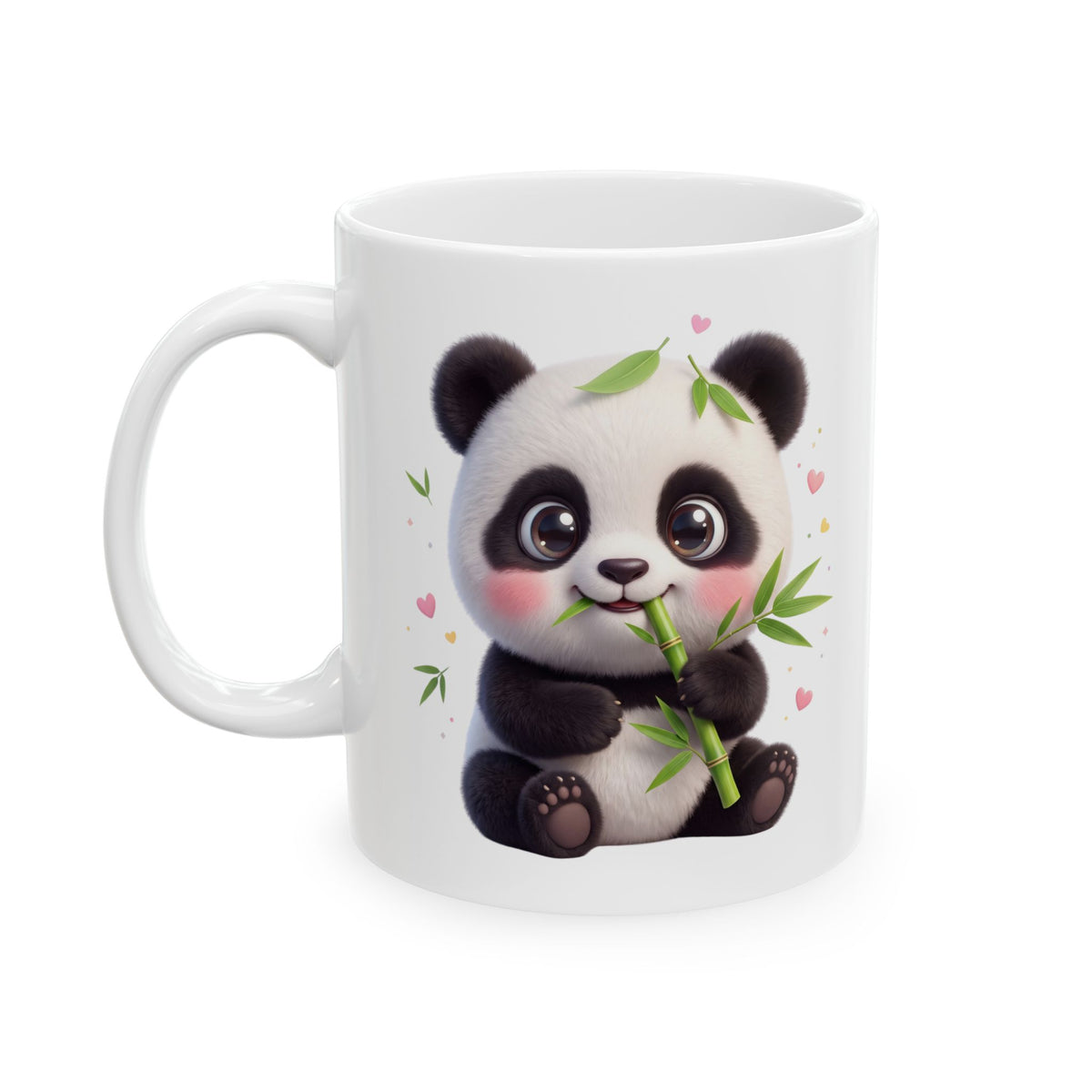Cute Panda Ceramic Mug - Kawaii Bamboo Lover Coffee Cup (11oz & 15oz)