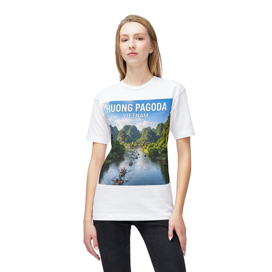 Huong Pagoda Vietnam T-Shirt — Scenic Ninh Binh River Travel Tee