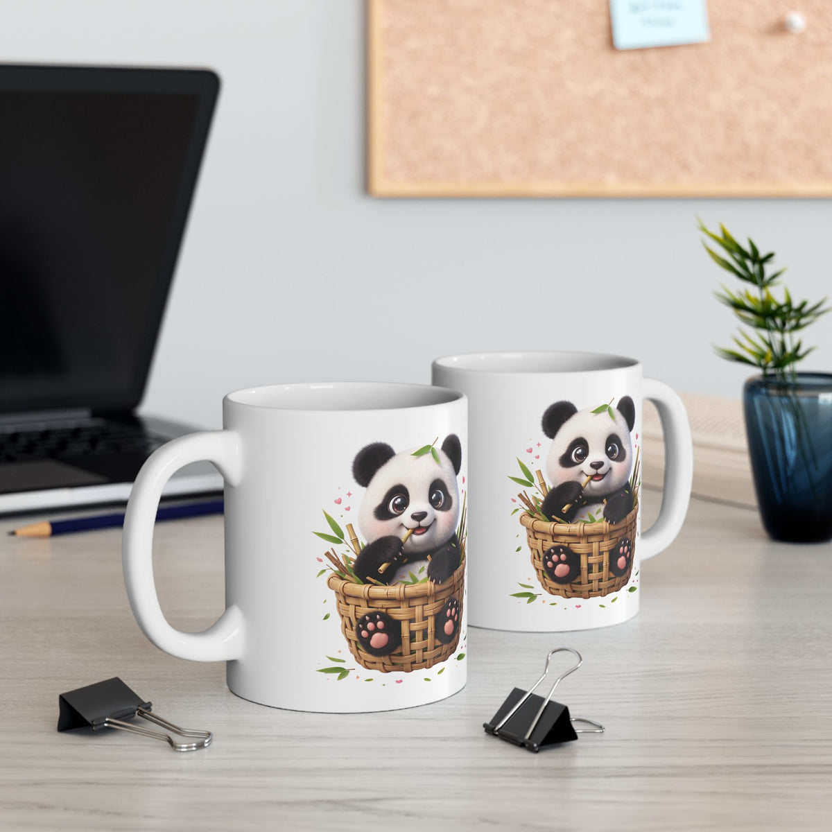 Whimsical Floral Animal Ceramic Mug