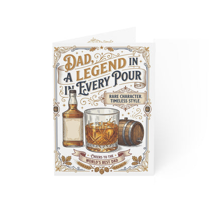 Dad “Aged to Perfection” Whiskey-Themed Greeting Card
