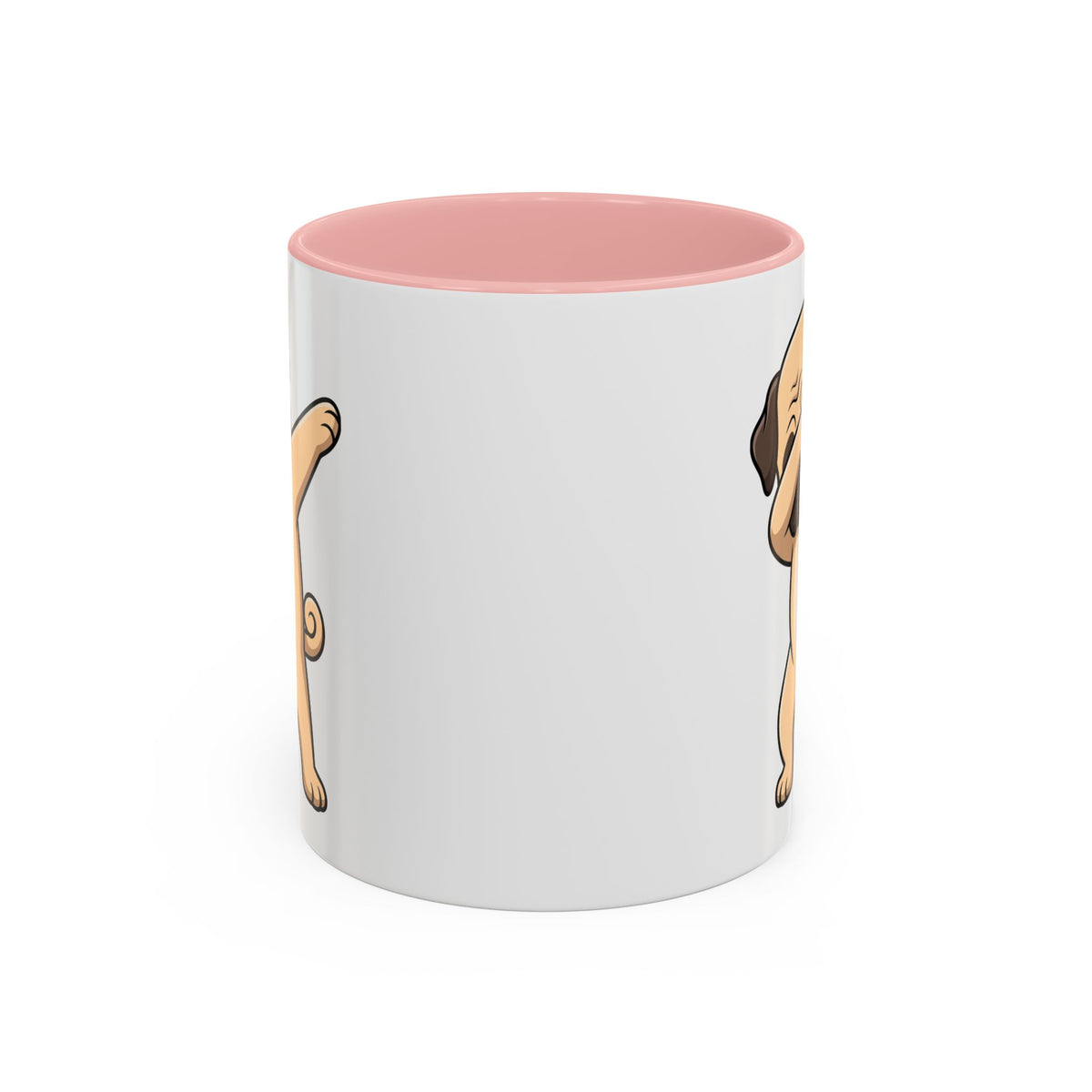 Dabbing Pug Coffee Mug — Cute Dog Accent Mug (11/15 oz)
