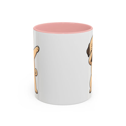 Dabbing Pug Coffee Mug — Cute Dog Accent Mug (11/15 oz)