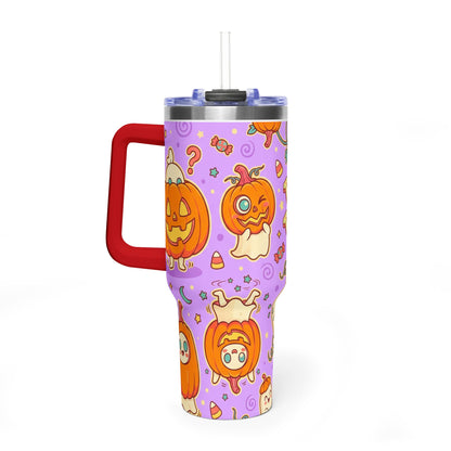 Too Cute to Spook Halloween Pumpkin Ghost 40oz Tumbler