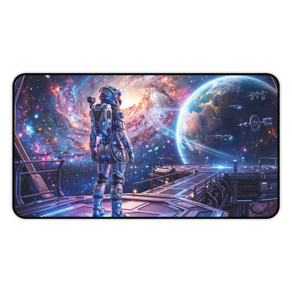 Space Explorer Desk Mat — Astronaut Galaxy Mouse Pad