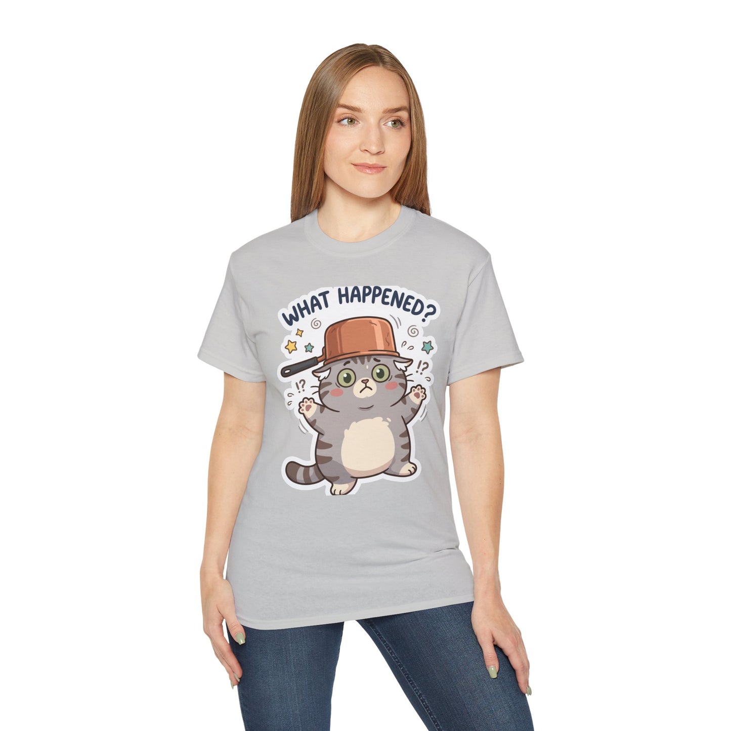 What Happened? Cute Kitten Graphic Tee