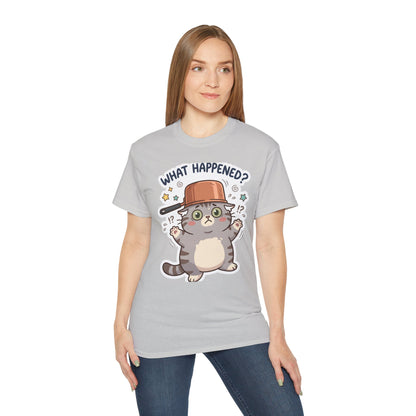 What Happened? Cute Kitten Graphic Tee