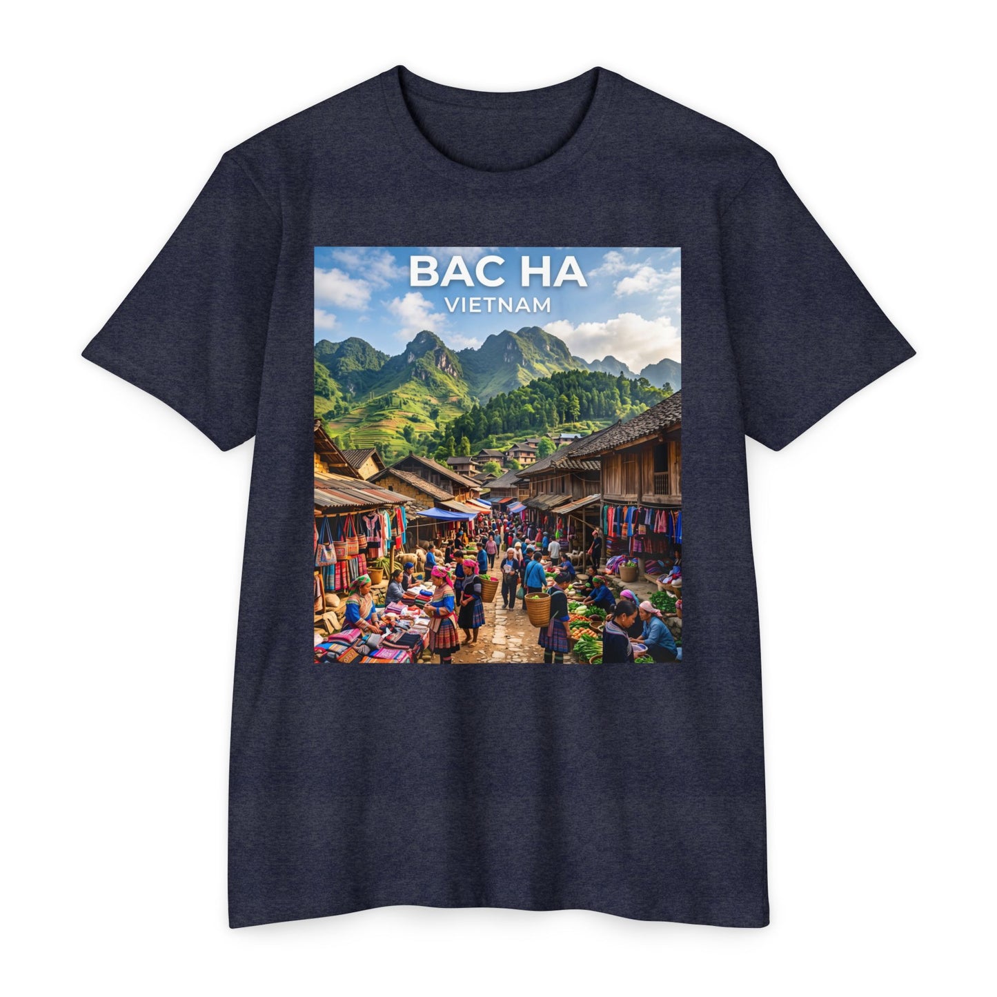 Bac Ha Vietnam Market Photo T-Shirt — Vietnamese Travel Souvenir Tee