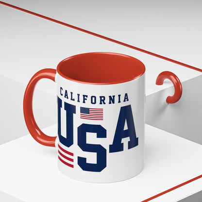 USA California Coffee Mug — Patriotic Accent 11/15oz