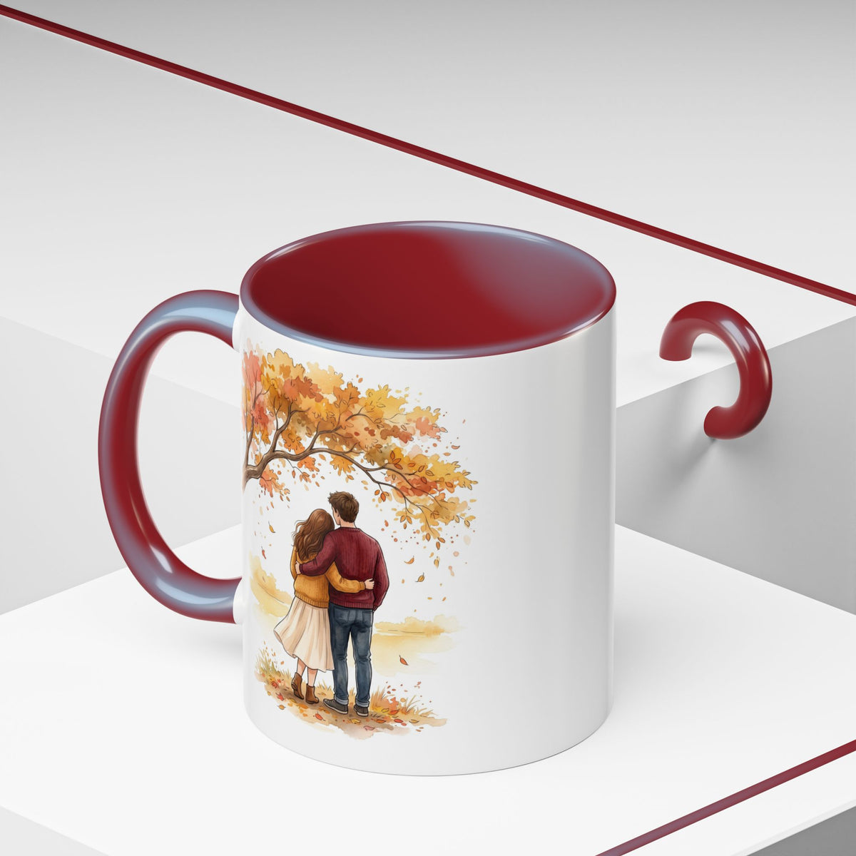 Autumn Couple Under Tree Coffee Mug