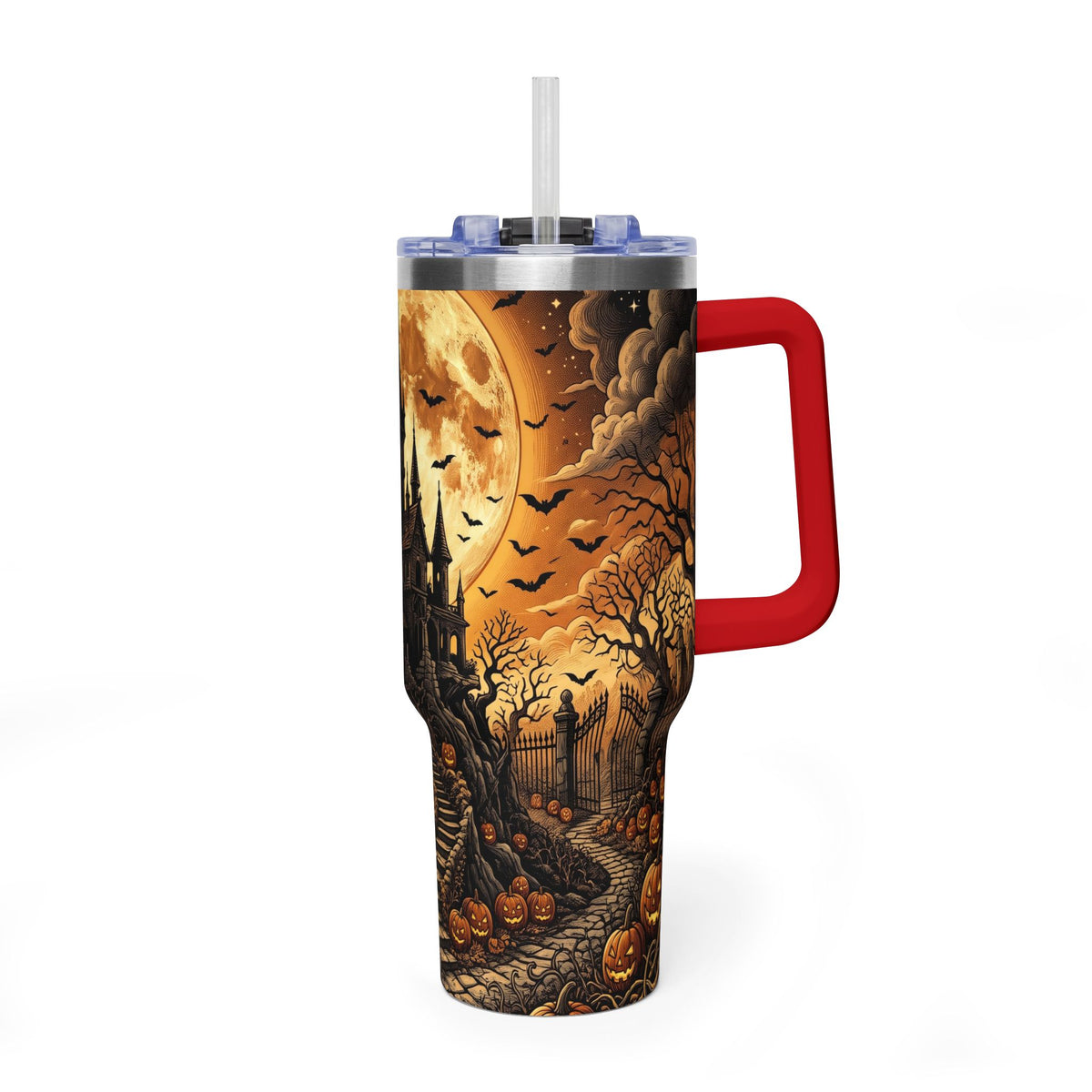 40oz Gothic Haunted Castle Halloween Tumbler