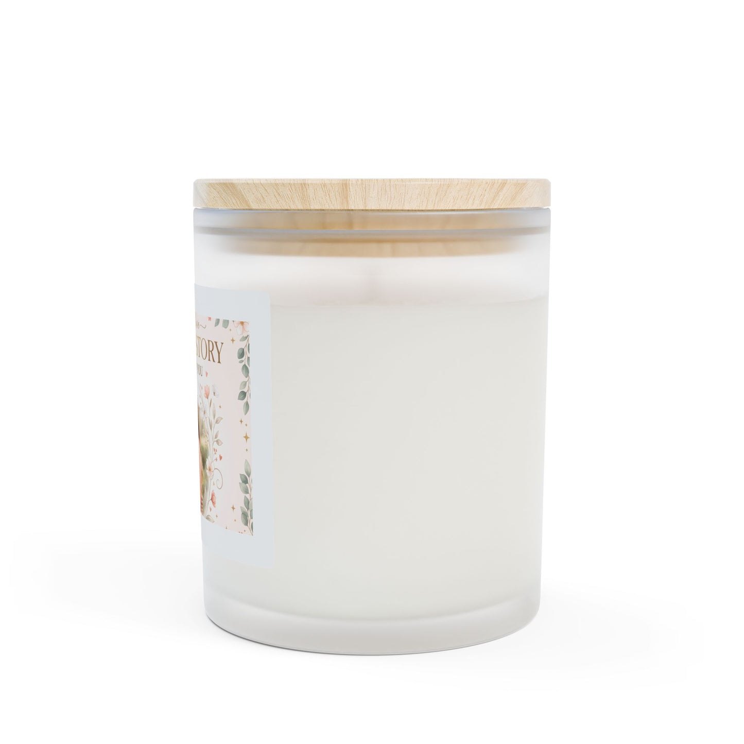 Our Love Story Frosted Glass Candle — 11oz Personalized Photo Candle